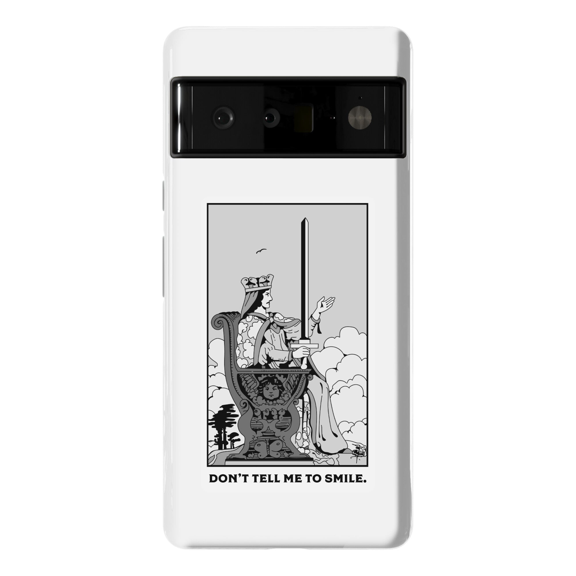 Don't Tell Me To Smile (Queen Of Swords Tarot) Phone Case